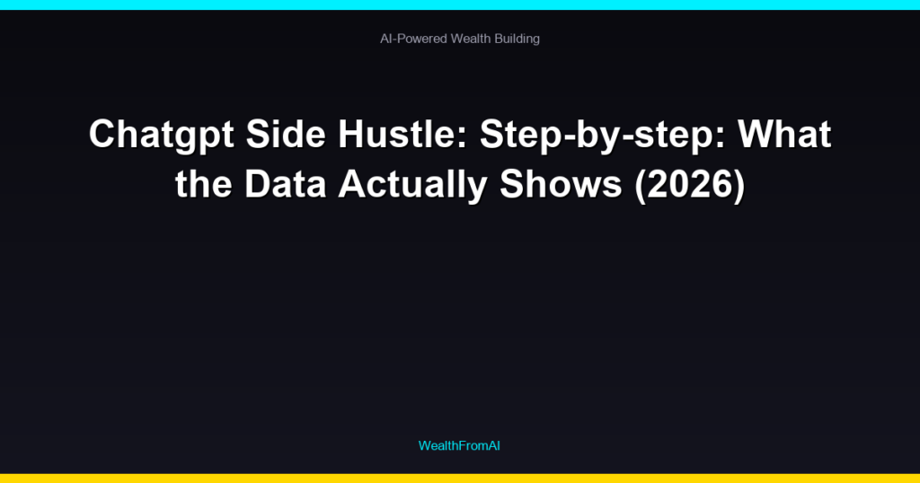 Chatgpt Side Hustle: Step-by-step: What the Data Actually Shows (2026)