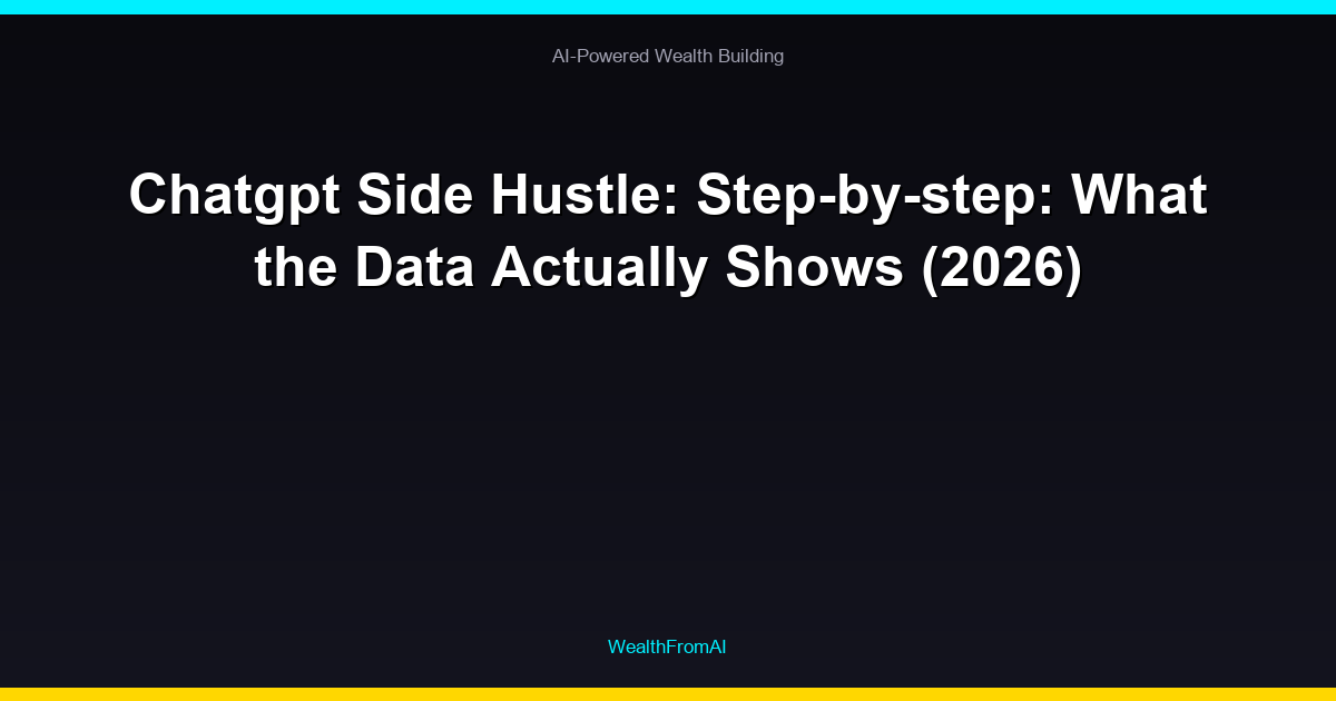 Chatgpt Side Hustle: Step-by-step: What the Data Actually Shows (2026)