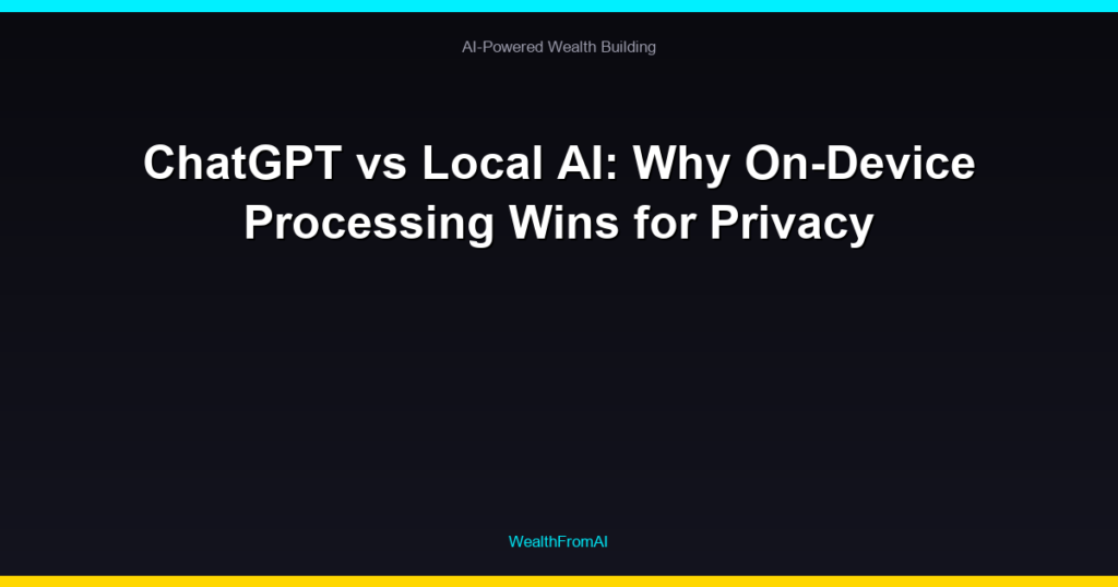 ChatGPT vs Local AI: Why On-Device Processing Wins for Privacy