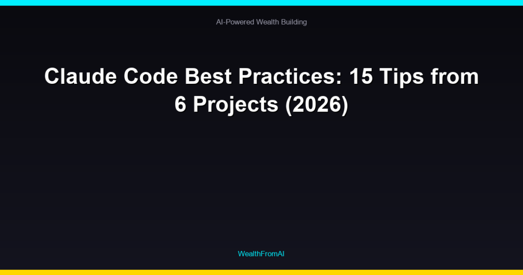 Claude Code Best Practices: 15 Tips from 6 Projects (2026)