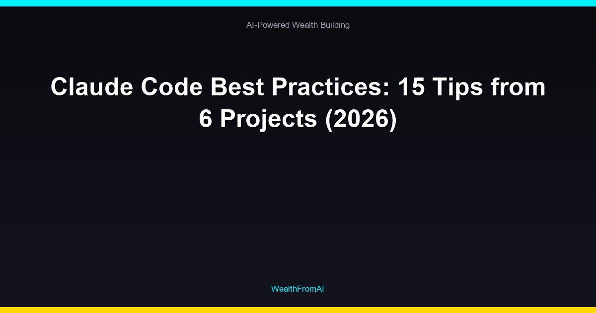 Claude Code Best Practices: 15 Tips from 6 Projects (2026)