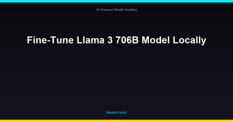 Fine-Tune Llama 3 706B Model Locally 44 Fine-Tune Llama 3 706B Model Locally