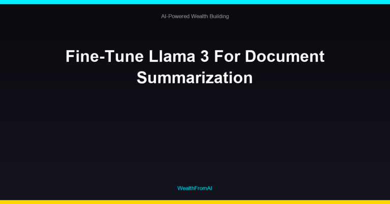 Fine-Tune Llama 3 For Document Summarization 9 Fine-Tune Llama 3 For Document Summarization