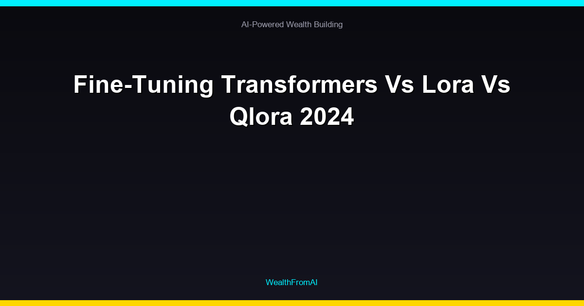 Fine-Tuning Transformers Vs Lora Vs Qlora 2024 16 Fine-Tuning Transformers Vs Lora Vs Qlora 2024