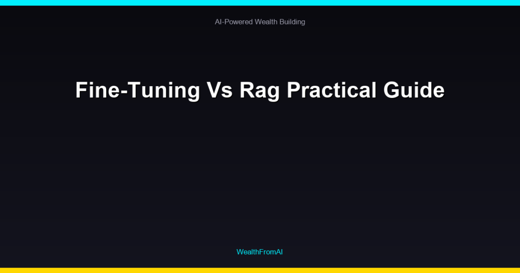 Fine-Tuning Vs Rag Practical Guide