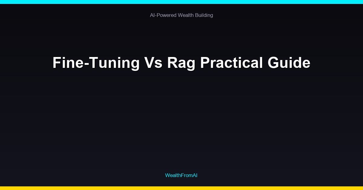 Fine-Tuning Vs Rag Practical Guide 50 Fine-Tuning Vs Rag Practical Guide