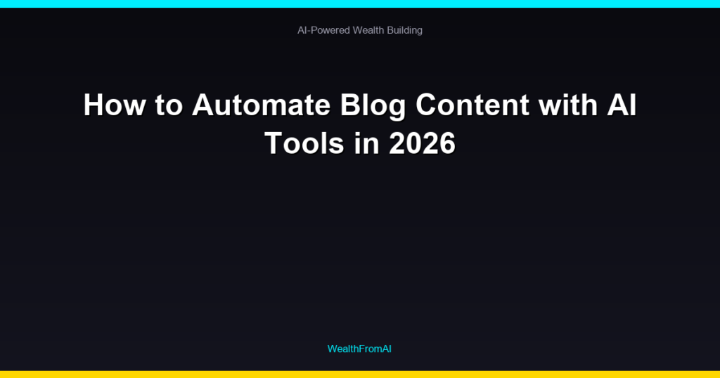 How to Automate Blog Content with AI Tools in 2026