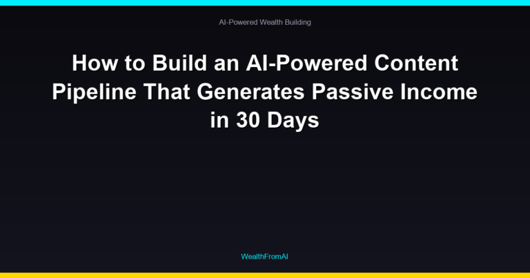 How to Build an AI-Powered Content Pipeline That Generates Passive Income in 30 Days 36 How to Build an AI-Powered Content Pipeline That Generates Passive Income in 30 Days