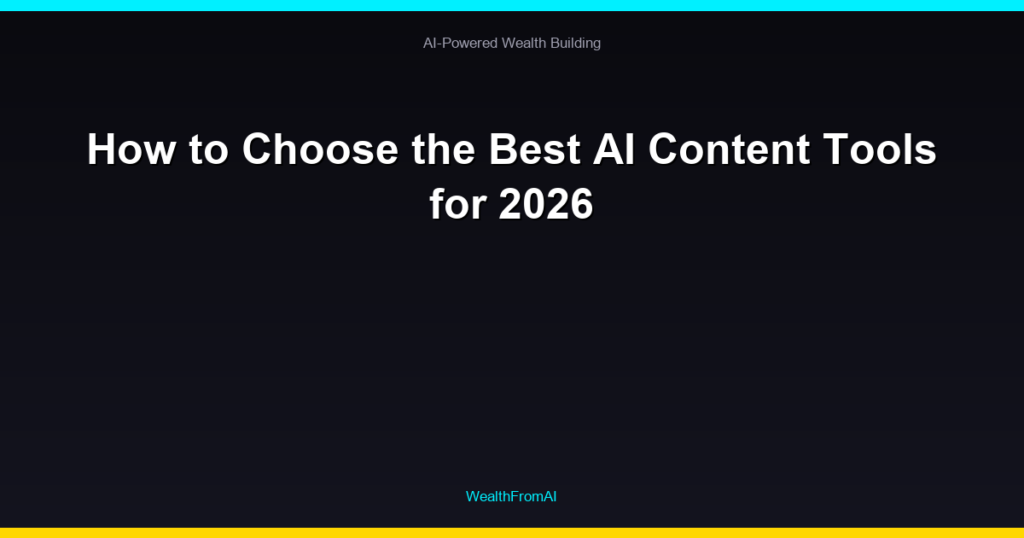 How to Choose the Best AI Content Tools for 2026