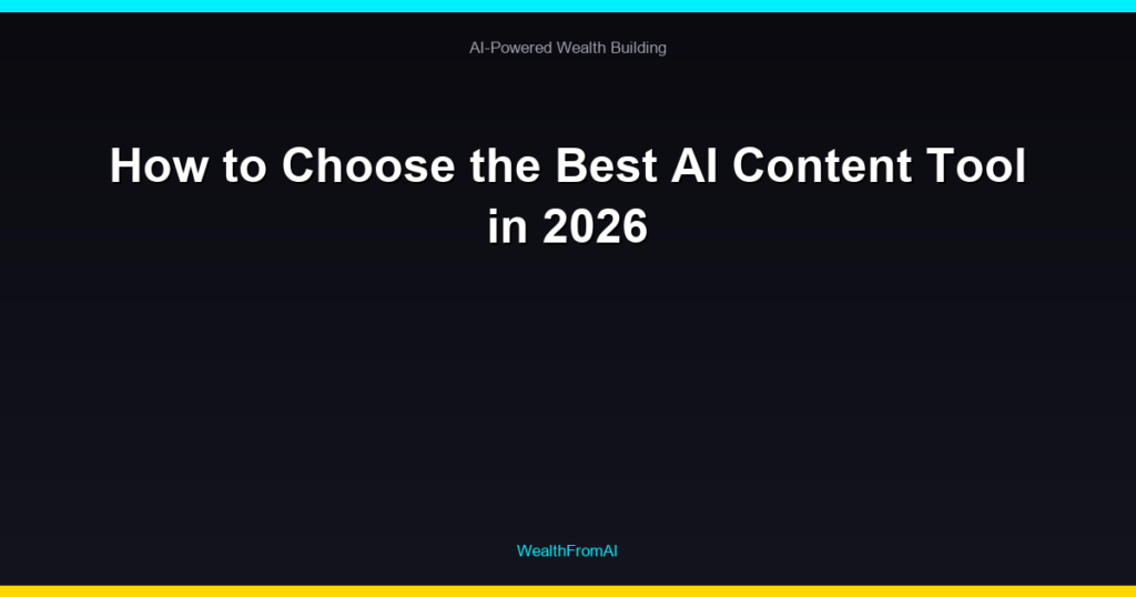 How to Choose the Best AI Content Tool in 2026