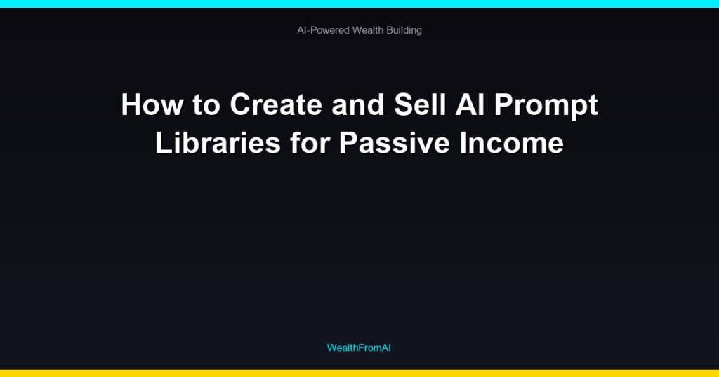How to Create and Sell AI Prompt Libraries for Passive Income