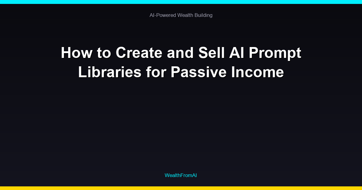 How to Create and Sell AI Prompt Libraries for Passive Income 33 How to Create and Sell AI Prompt Libraries for Passive Income