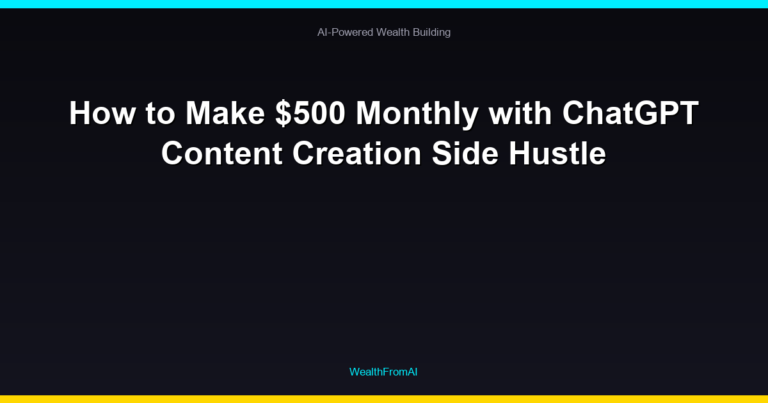 How to Make $500 Monthly with ChatGPT Content Creation Side Hustle 2 How to Make $500 Monthly with ChatGPT Content Creation Side Hustle