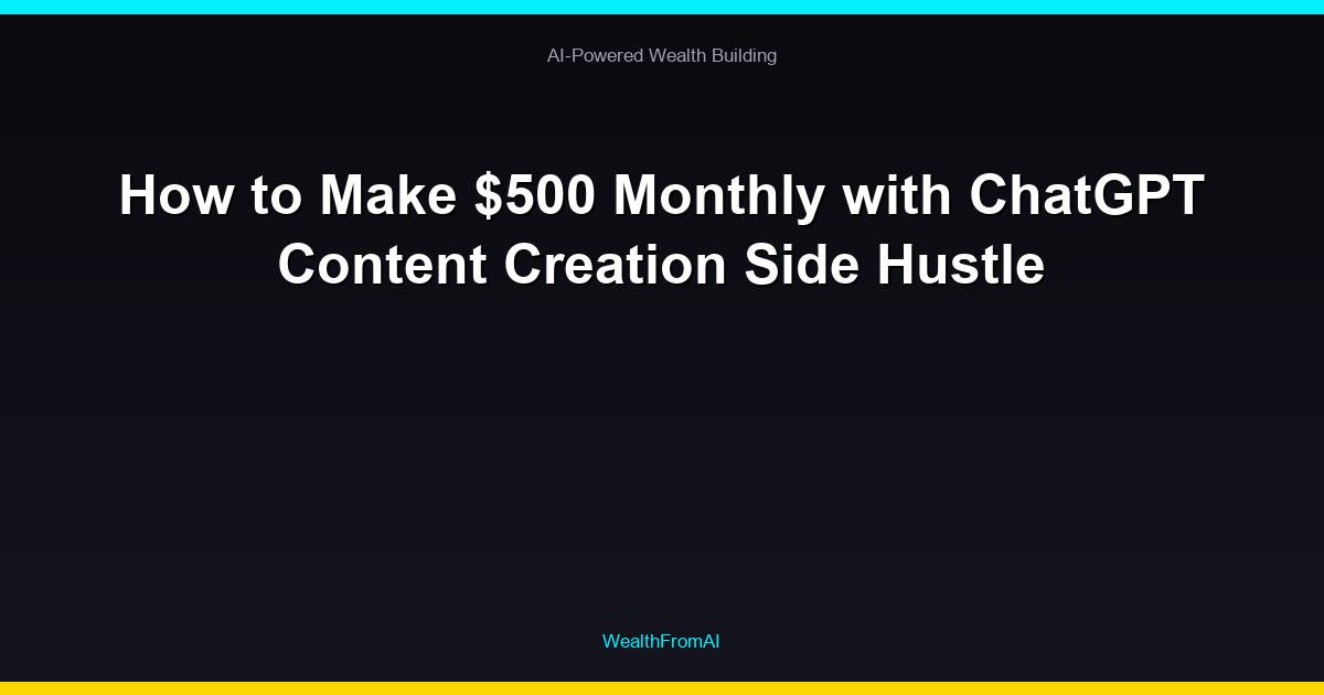 How to Make $500 Monthly with ChatGPT Content Creation Side Hustle 3 How to Make $500 Monthly with ChatGPT Content Creation Side Hustle