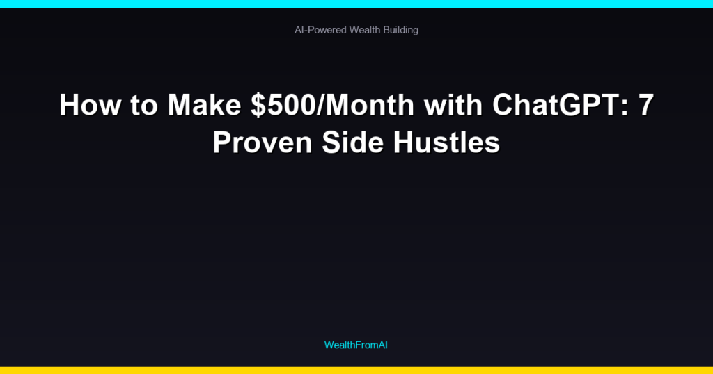 How to Make $500/Month with ChatGPT: 7 Proven Side Hustles