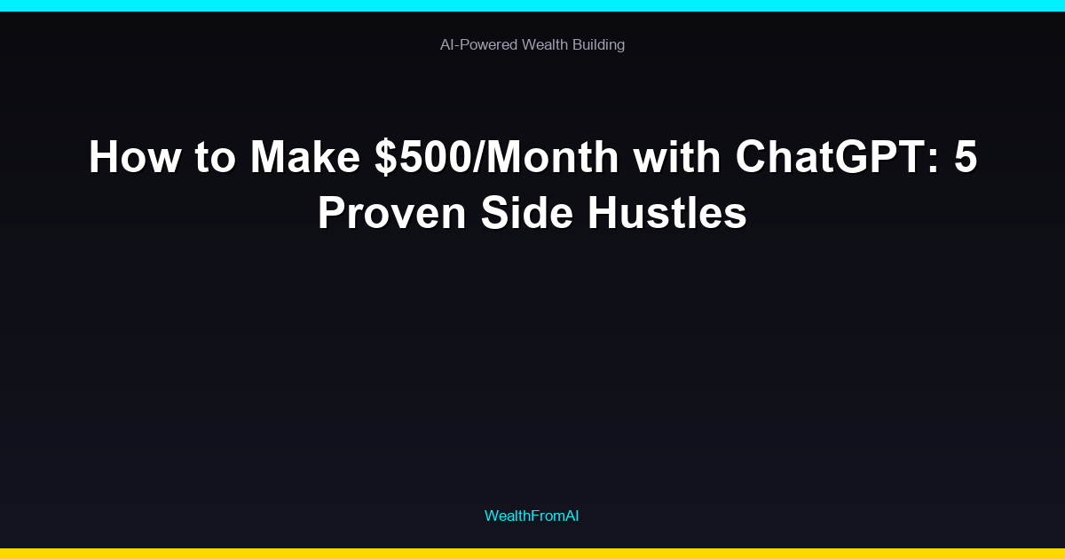 How to Make $500/Month with ChatGPT: 5 Proven Side Hustles 8 How to Make $500/Month with ChatGPT: 5 Proven Side Hustles