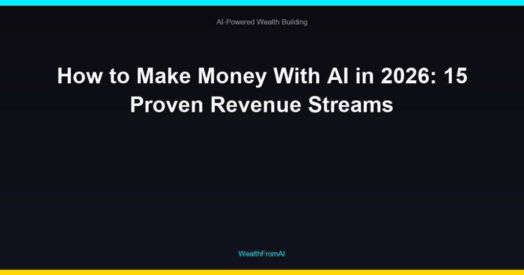 How to Make Money With AI in 2026: 15 Proven Revenue Streams