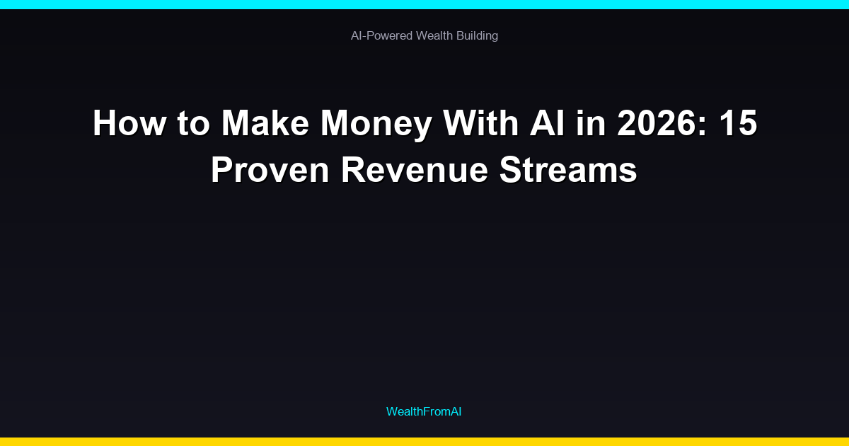 How to Make Money With AI in 2026: 15 Proven Revenue Streams 35 How to Make Money With AI in 2026: 15 Proven Revenue Streams