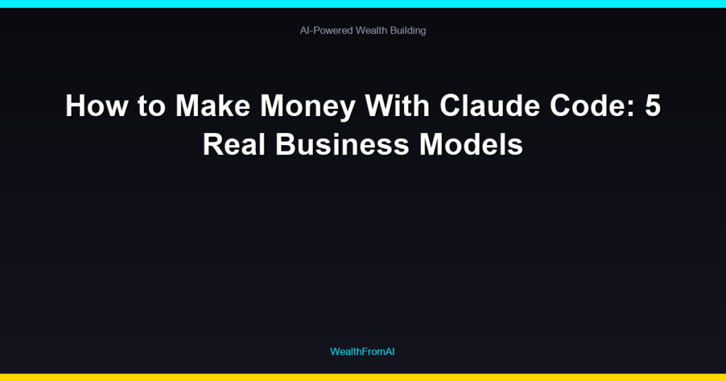 How to Make Money With Claude Code: 5 Real Business Models