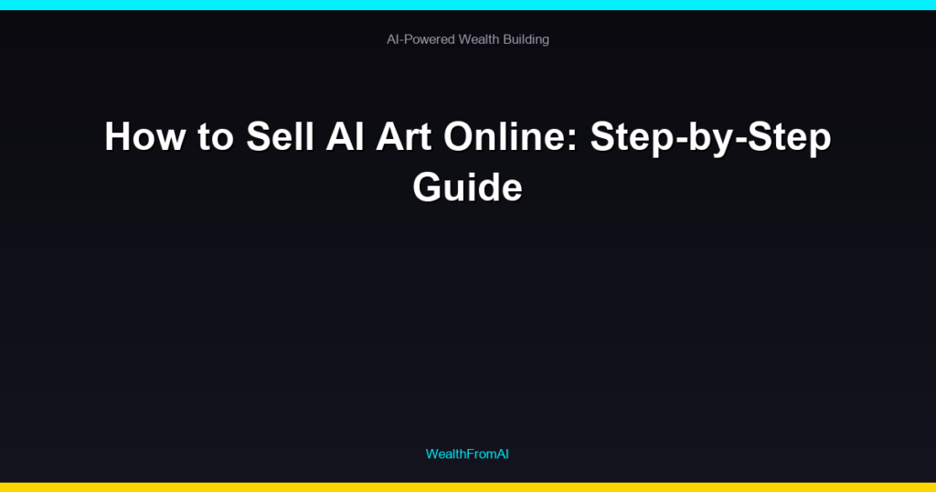How to Sell AI Art Online: Step-by-Step Guide