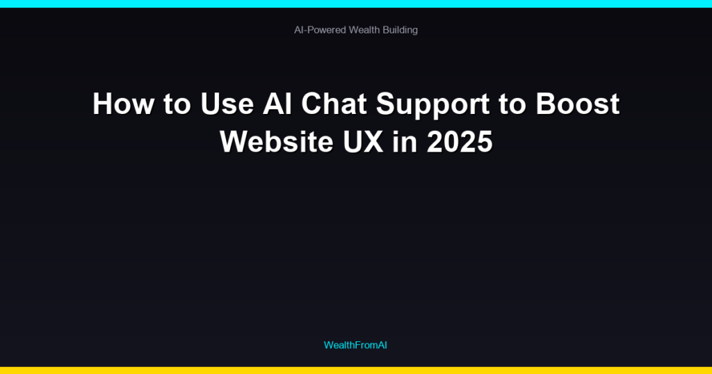 How to Use AI Chat Support to Boost Website UX in 2025