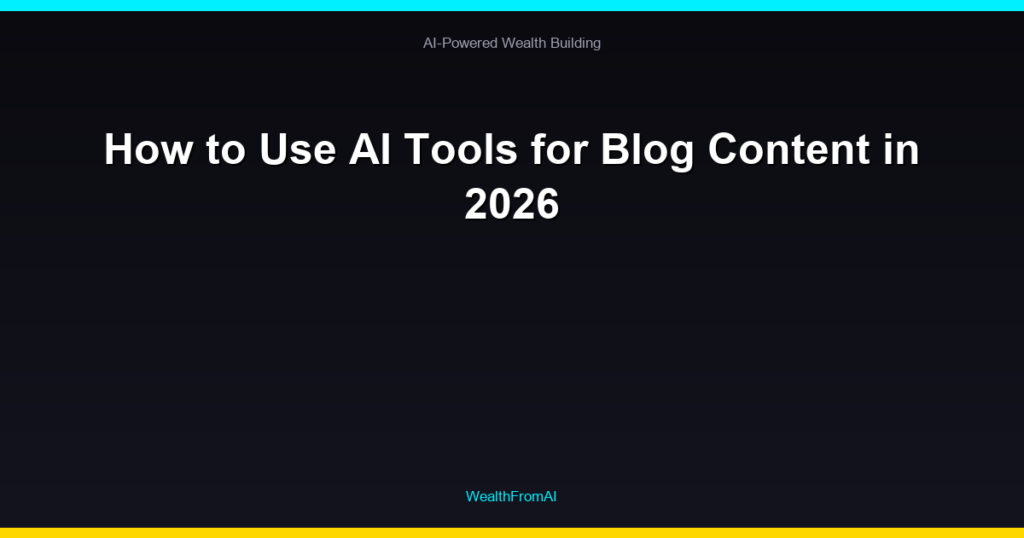 How to Use AI Tools for Blog Content in 2026