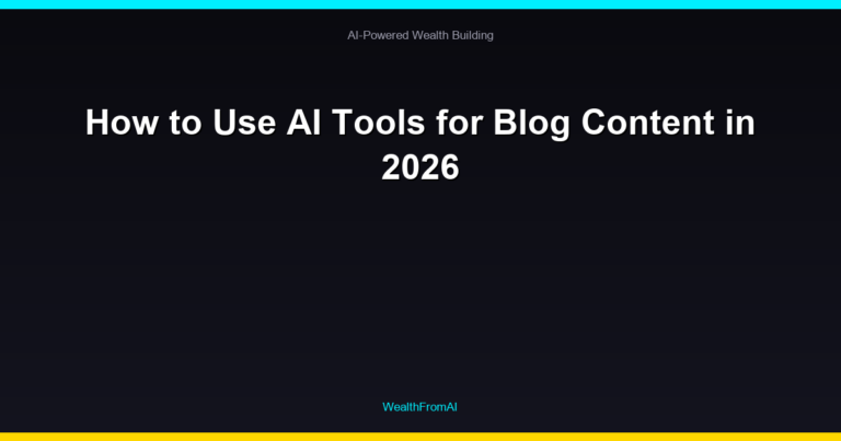 How to Use AI Tools for Blog Content in 2026 6 How to Use AI Tools for Blog Content in 2026