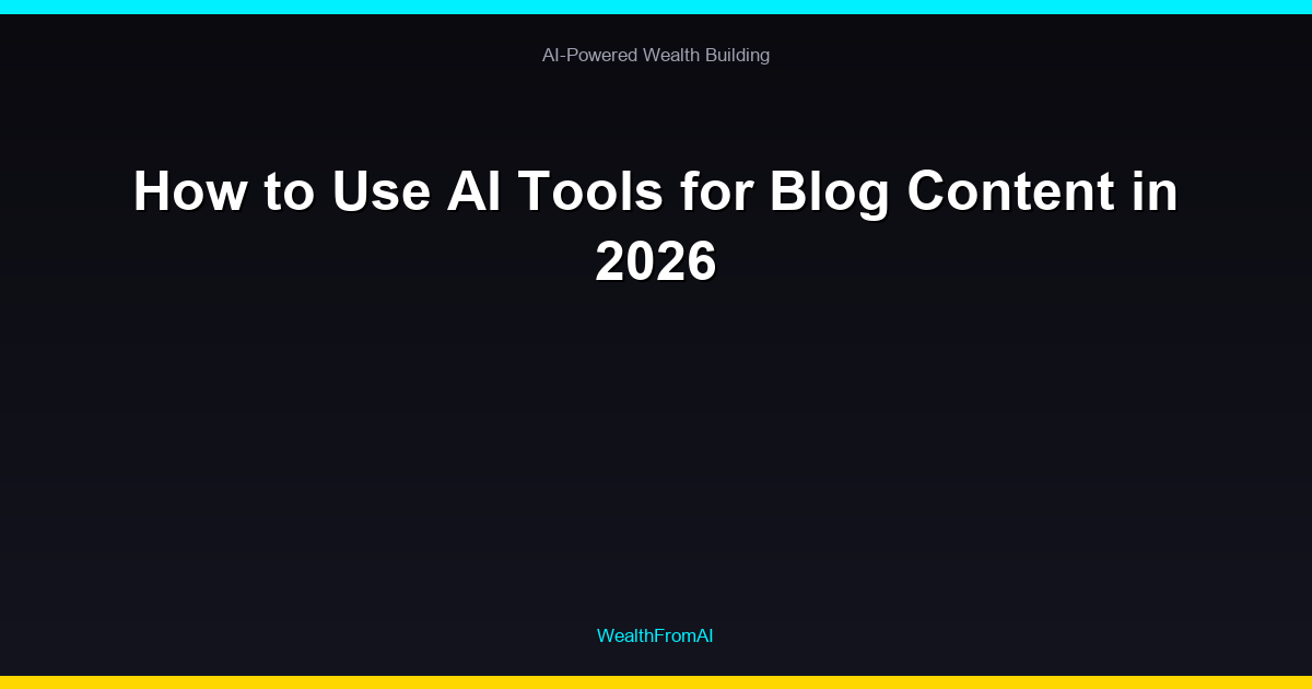 How to Use AI Tools for Blog Content in 2026 9 How to Use AI Tools for Blog Content in 2026