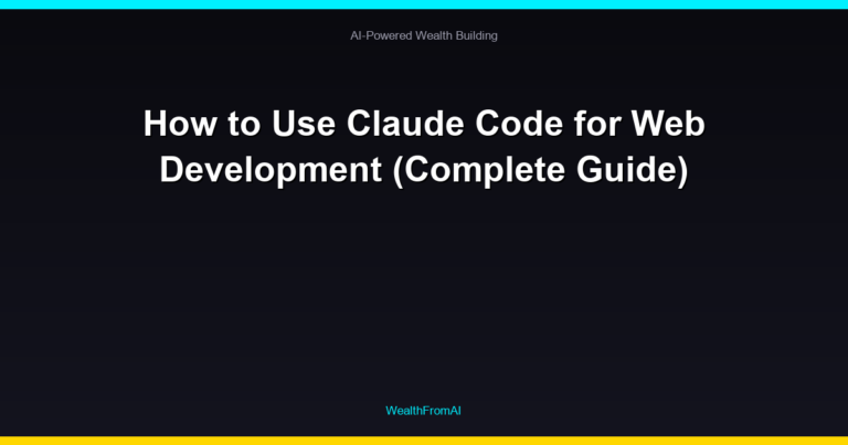 How to Use Claude Code for Web Development (Complete Guide) 124 How to Use Claude Code for Web Development (Complete Guide)
