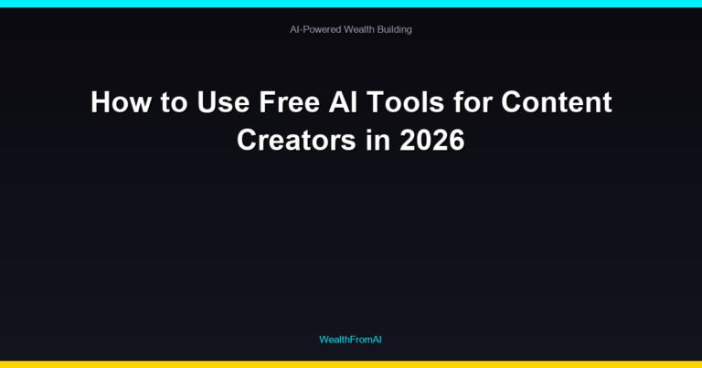 How to Use Free AI Tools for Content Creators in 2026 30 How to Use Free AI Tools for Content Creators in 2026