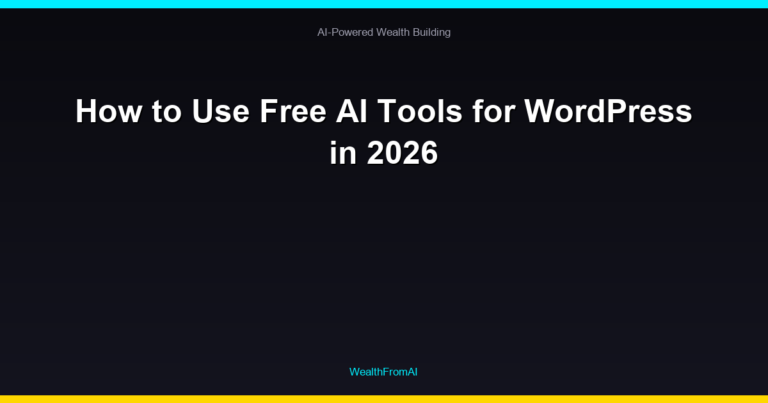 How to Use Free AI Tools for WordPress in 2026 43 How to Use Free AI Tools for WordPress in 2026