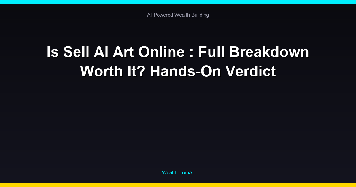 Is Sell AI Art Online : Full Breakdown Worth It? Hands-On Verdict 16 Is Sell AI Art Online : Full Breakdown Worth It? Hands-On Verdict