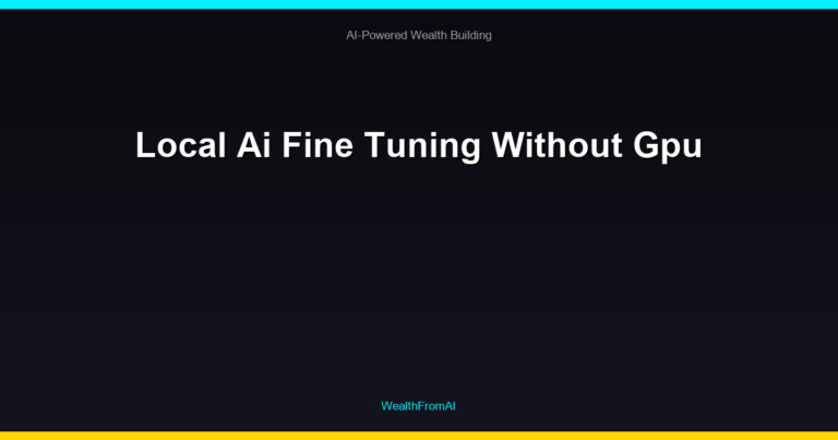 Local Ai Fine Tuning Without Gpu