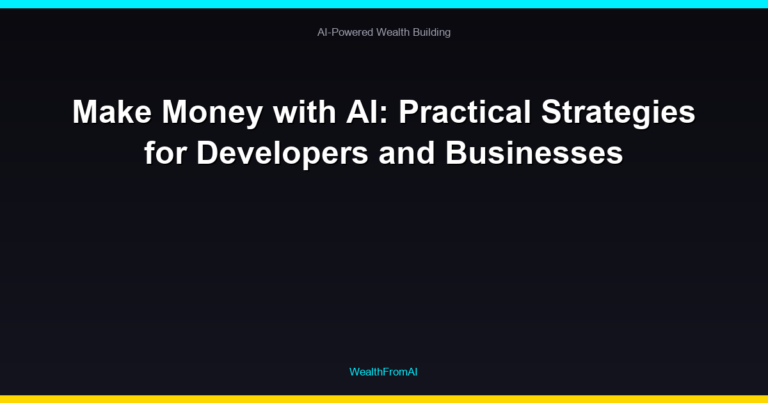 Make Money with AI: Practical Strategies for Developers and Businesses 37 Make Money with AI: Practical Strategies for Developers and Businesses