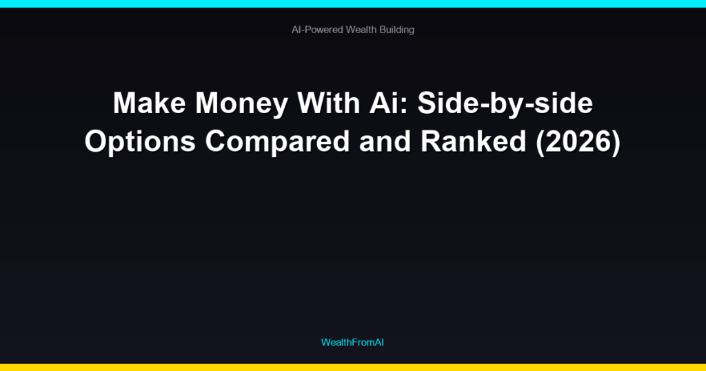 Make Money With Ai: Side-by-side Options Compared and Ranked (2026)