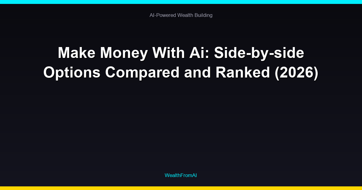 Make Money With Ai: Side-by-side Options Compared and Ranked (2026)