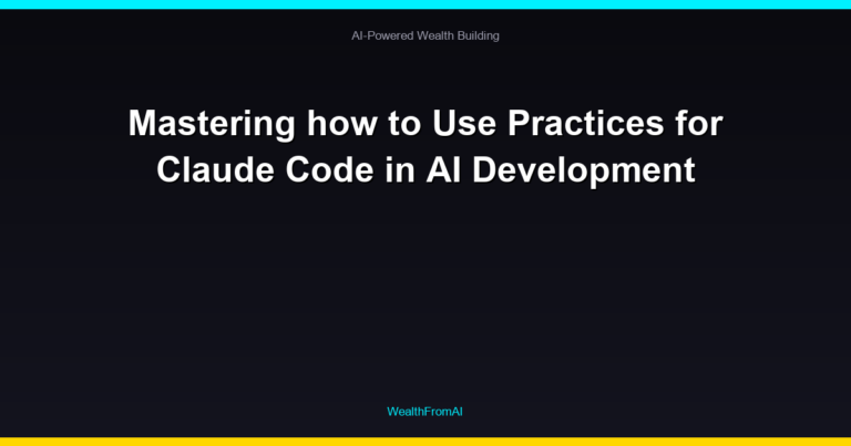 Mastering how to Use Practices for Claude Code in AI Development 4 Mastering how to Use Practices for Claude Code in AI Development