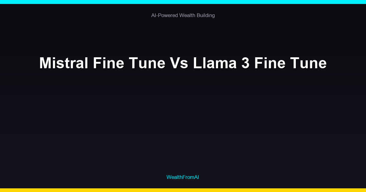 Mistral Fine Tune Vs Llama 3 Fine Tune 41 Mistral Fine Tune Vs Llama 3 Fine Tune