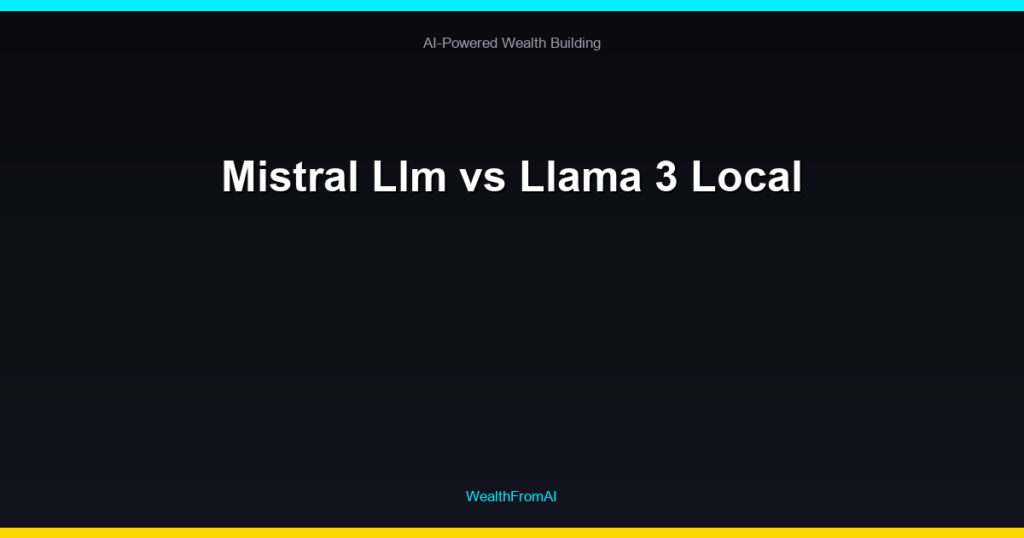 Mistral Llm vs Llama 3 Local