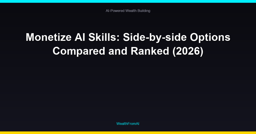 Monetize AI Skills: Side-by-side Options Compared and Ranked (2026)