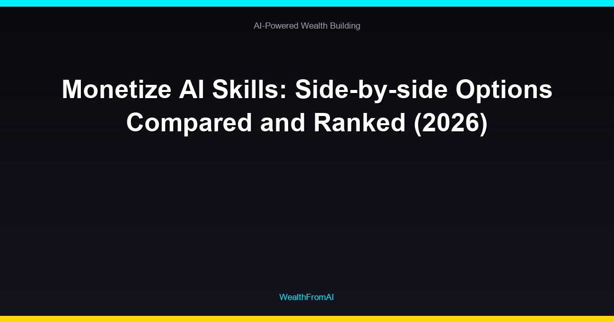 Monetize AI Skills: Side-by-side Options Compared and Ranked (2026)