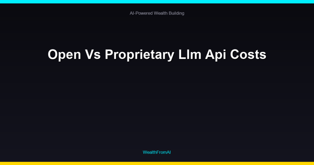 Open Vs Proprietary Llm Api Costs