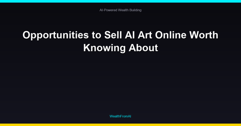 Opportunities to Sell AI Art Online Worth Knowing About