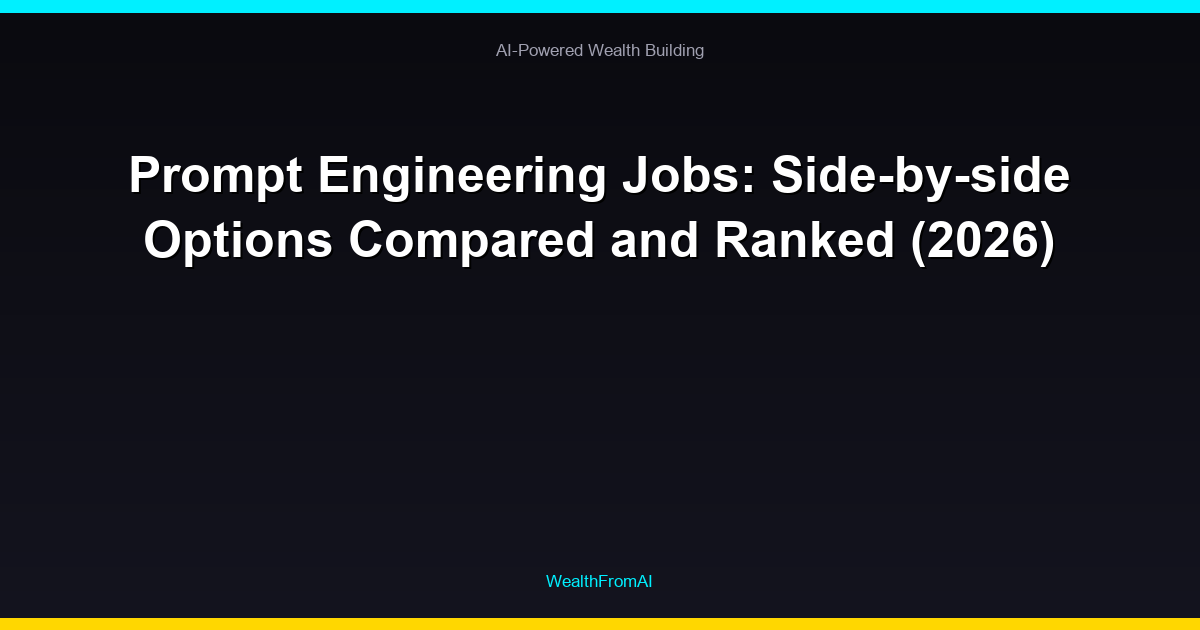 Prompt Engineering Jobs: Side-by-side Options Compared and Ranked (2026)