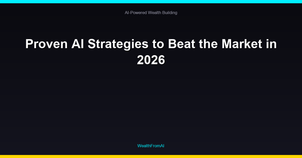 Proven AI Strategies to Beat the Market in 2026