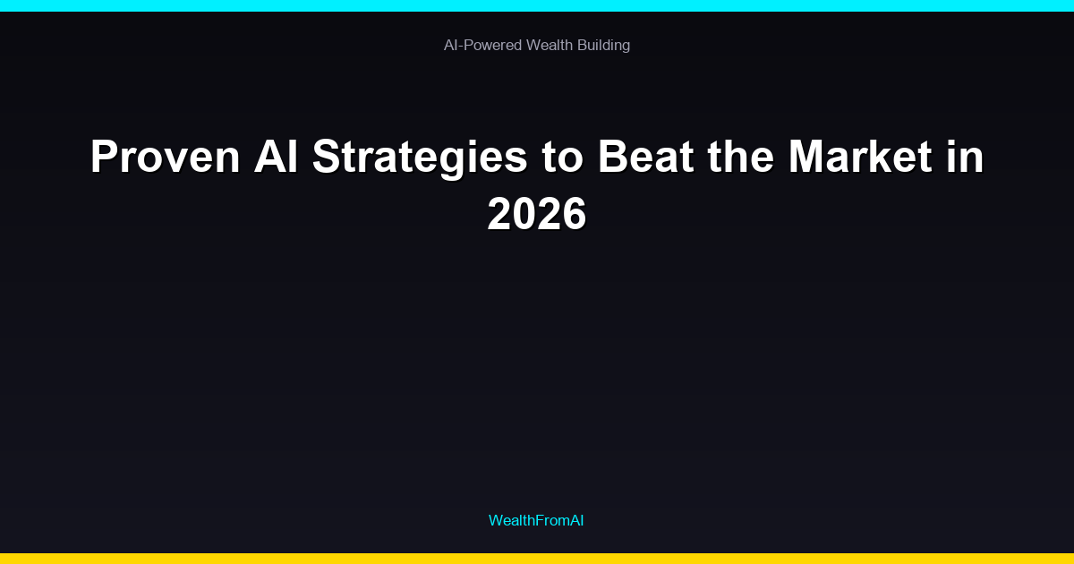 Proven AI Strategies to Beat the Market in 2026 10 Proven AI Strategies to Beat the Market in 2026
