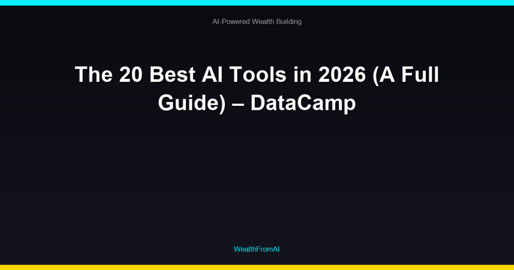 The 20 Best AI Tools in 2026 (A Full Guide) – DataCamp