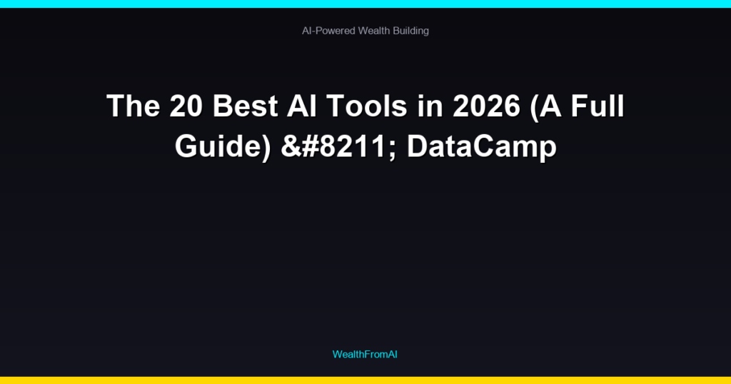 The 20 Best AI Tools in 2026 (A Full Guide) – DataCamp