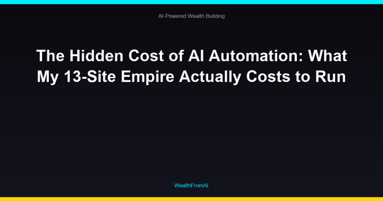 The Hidden Cost of AI Automation: What My 13-Site Empire Actually Costs to Run 77 The Hidden Cost of AI Automation: What My 13-Site Empire Actually Costs to Run