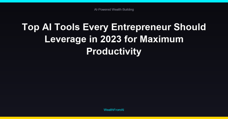 Top AI Tools Every Entrepreneur Should Leverage in 2023 for Maximum Productivity 9 Top AI Tools Every Entrepreneur Should Leverage in 2023 for Maximum Productivity